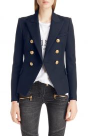 Balmain Double Breasted Wool Blazer at Nordstrom